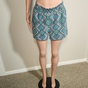 Romeo & Juliet Couture Blue and Pink Bermuda Shorts